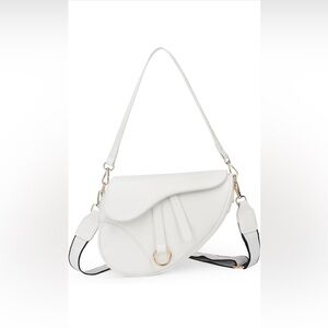 Elegant White Women's Shoulder Bag